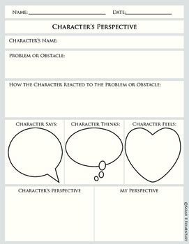 Character S Perspective Graphic Organizer By Sarah B Elementary Tpt