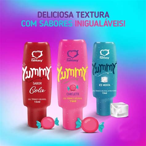 YUMMY GEL TÉRMICO BEIJÁVEL SEXY FANTASY Sorvete Quente Moda Intima e Sex Shop Loja Virtual
