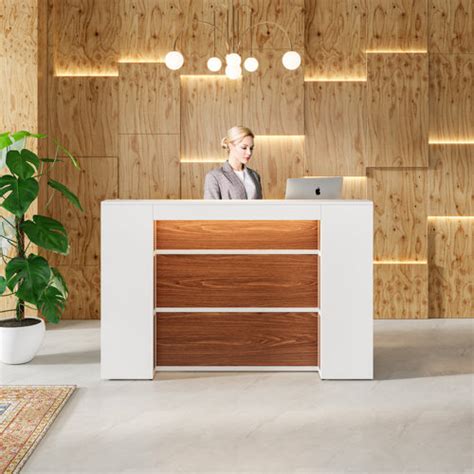 Ebern Designs Reception Desk Front Desk With LED Lights - Wayfair Canada