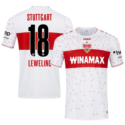 Jamie Leweling Vfb Stuttgart Home Men Jersey White