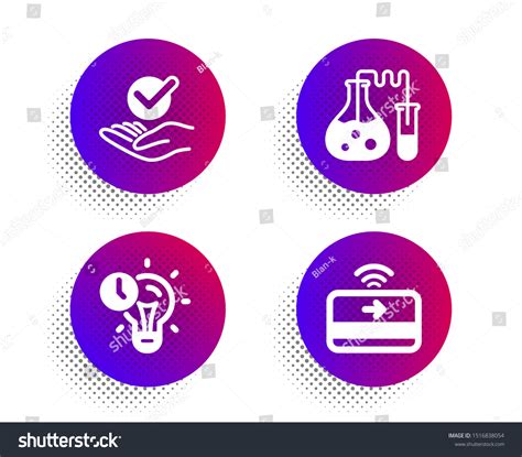 Approved Chemistry Lab Time Management Icons Stock Vector Royalty Free