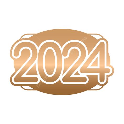 รูปข้อความ 2024 สีไล่ระดับสีทองหรูหรา เวกเตอร์ Png 2024 การไล่ระดับ