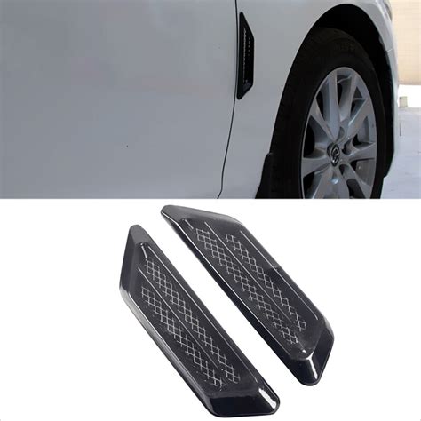 YOLU 1 Pair Universal 3D Air Flow Vent Fender Stickers Hood Cover