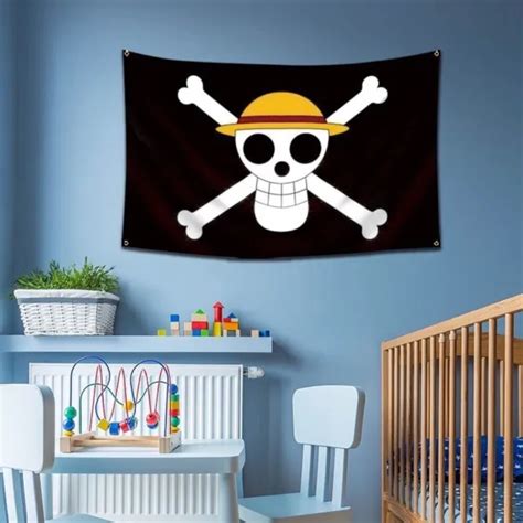 *LEGIT POSTER* ONE Piece Luffy Straw Hat Pirates Symbol Logo Fabric ...