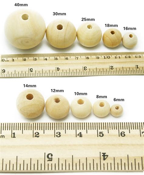 Wood Bead 30251611108 Mm 200 20 Pcs Natural Unfinished Etsy