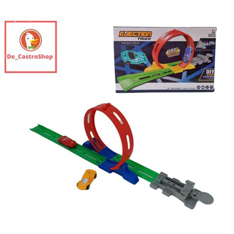 Pista De Carrinho Looping 360 Tipo Hot Wheels 2 Carrinhos