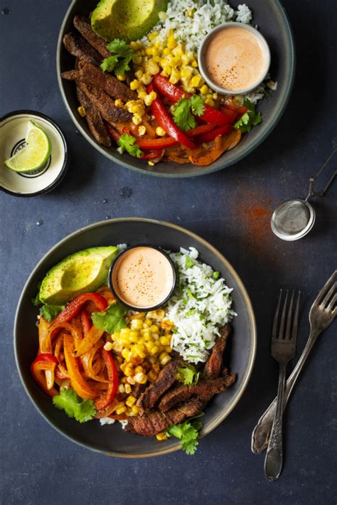 Bol de riz fajitas au boeuf grillé K pour Katrine