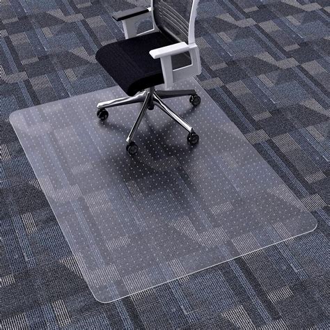 Office Chair Mat For Low Standard And No Pile Carpeted Floors Plastic