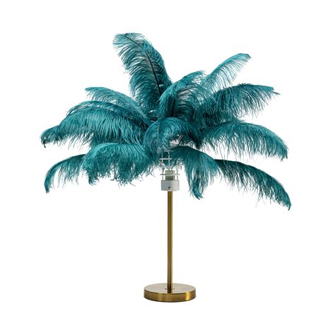 Kare Feather Palm L Mpara De Mesa Con Plumas Verde Lampara Es