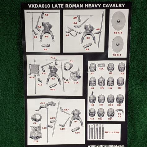 Late Roman Armoured Cavalry Sprue 4 Figures Victrix The War Library