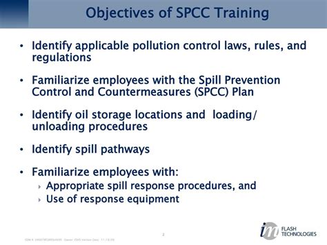 Spill Prevention Control And Countermeasures Plan SPCC Training Ppt