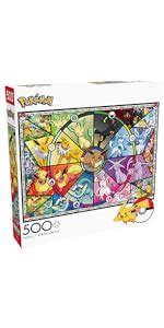 Buffalo Games Pokemon Stained Glass Starters 1000 Piece Jigsaw