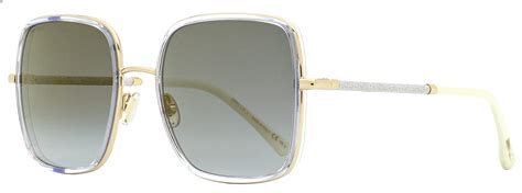 Products Jimmy Choo Women S Square Sunglasses Jayla Lojfq Gold Crystal White 57mm