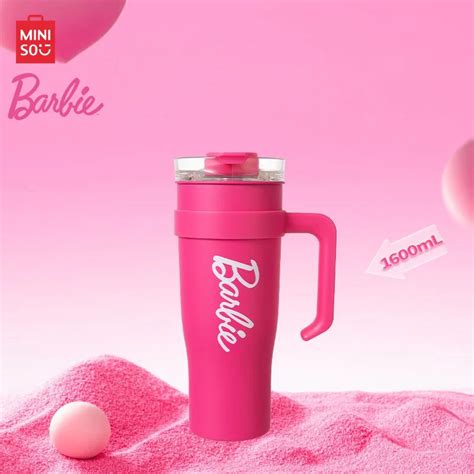 Miniso Barbie Termo Grande De Acero Inoxidable Para Ni As Botella