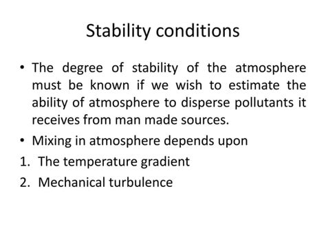 Lapse rate and stability conditions | PPT