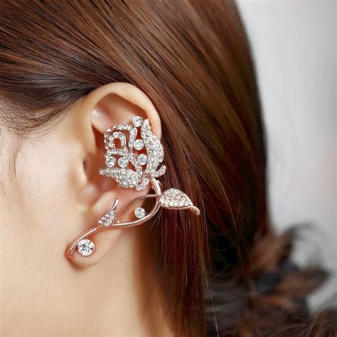 Alice Beautiful Flower Ear Cuff Wrap Earrings For Your New Year