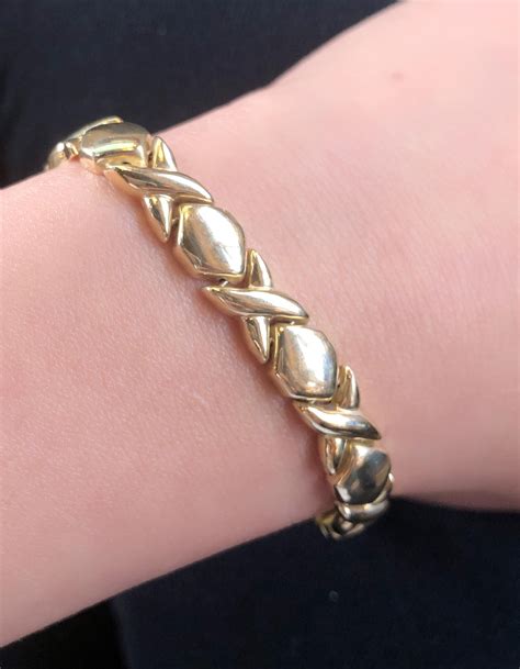 14 Karat Yellow Gold Fancy Link Bracelet For Sale At 1stdibs