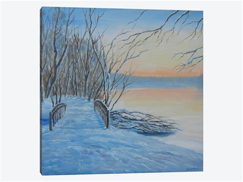 Winter Bridge Way Canvas Wall Art By Jim Williams Icanvas