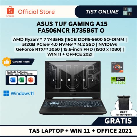 Jual Asus Tuf A Fa Ncr R B T O Amd Ryzen Hs Gb Gb Ssd