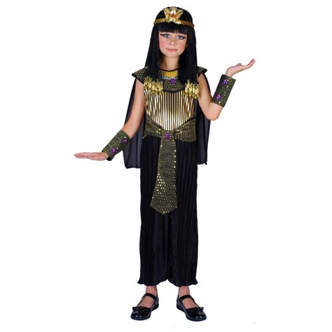 Girls Egyptian Queen Cleopatra Fancy Dress Halloween Costume