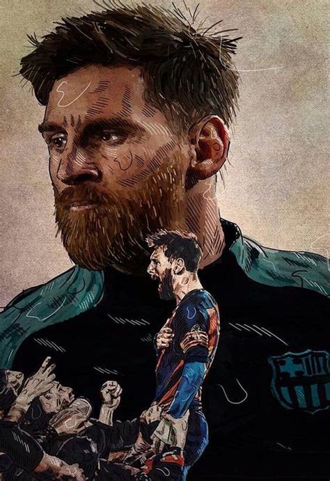 Lionel Messi Digital Art By Penta Kros Pixels