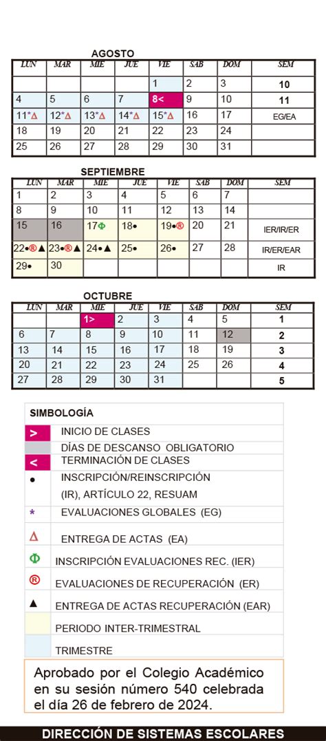 Calendario Escolar Universidad Aut Noma Metropolitana