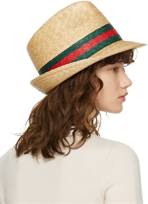 Gucci Beige Straw Fedora Gucci