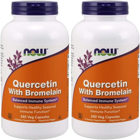 Amazon NOW Foods Quercetin With Bromelain 240 Vegetable Capsule