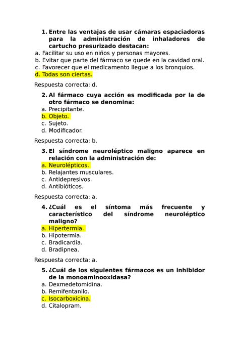 Farmacologia Cuestionario Entre las ventajas de usar cámaras