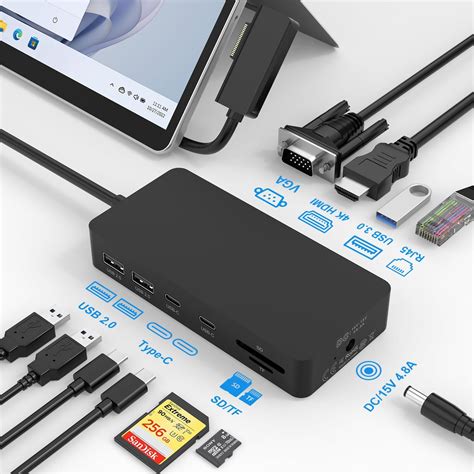 Microsoft Surface Dock Surface Pro Docking Station 11 In 1 Triple Display Surface