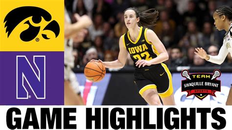 #3 Iowa vs Northwestern Highlights | NCAA Women's Basketball | 2024 ...