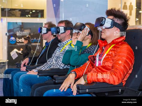 Virtual Reality Demonstration At The Samsung Booth At The Ces Show In