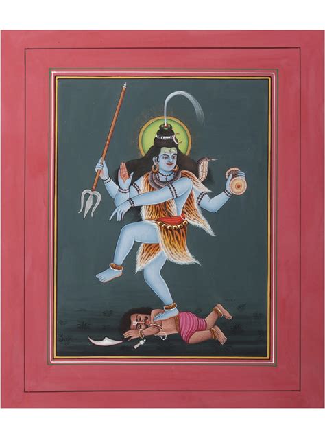 Dancing Shiva | Watercolor Painting | Exotic India Art