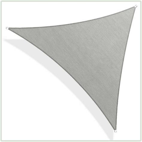 COLOURTREE 12 Ft X 12 Ft 190 GSM Grey Equilateral Triangle Sun Shade