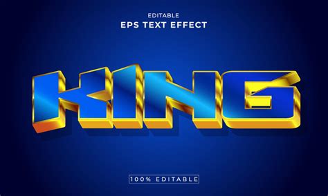 King D Editable Text Effect Vector Art At Vecteezy