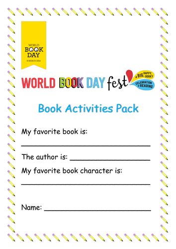 World Book Day Activities Pack Teaching Resources