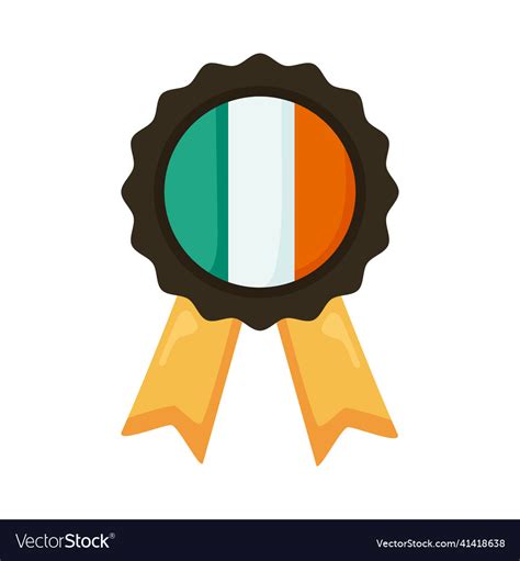 Irish Flag Rosette Royalty Free Vector Image Vectorstock