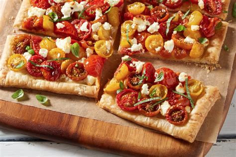 Tarte aux tomates et au fromage de chèvre sur pâte phyllo Bel Âge