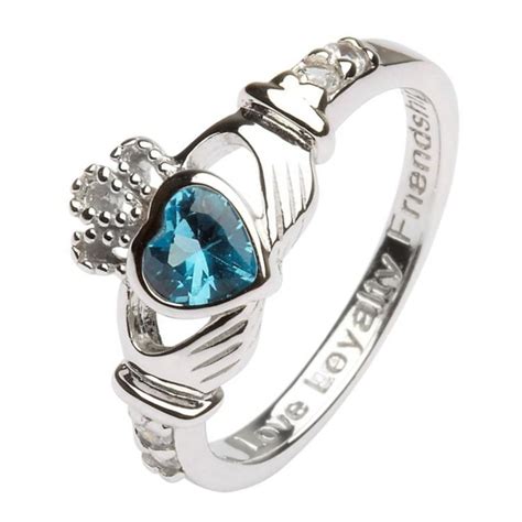 December Birthstone Claddagh Ring - Claddagh Rings - Rings from Ireland