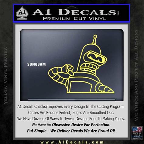 Bender Decal Sticker Bite My Shiny Metal Ass A Decals