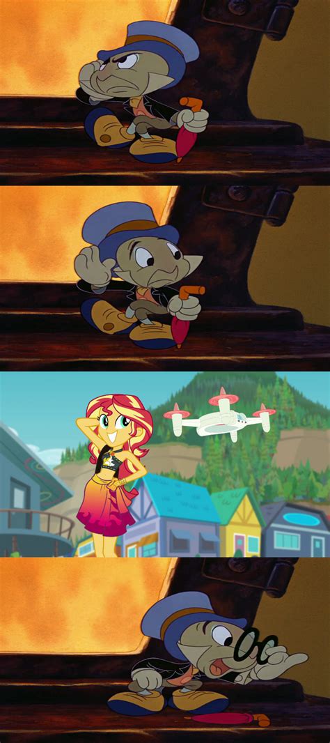 Jiminy Cricket Finds Sunset Shimmer Hot By Jdueler11 On Deviantart