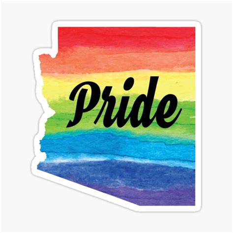 Gay Pride Flag Arizona LGBT Month Lesbian Bisexual Sticker For Sale By Matt76c Redbubble