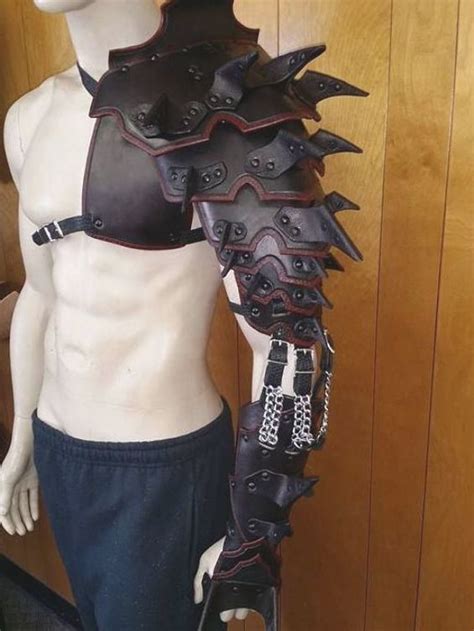 Leather Armor Spiked Barbarian Full Arm Leather Armor Character