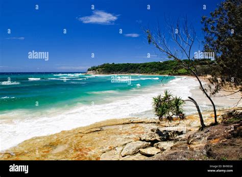 North Stradbroke Island Australia Cylinder Beach On North Stradbroke