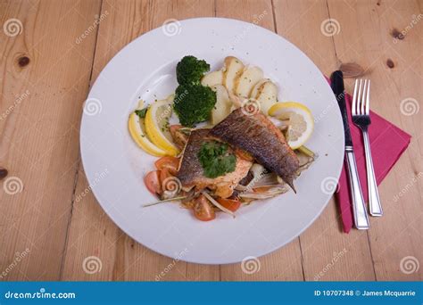 Seafood main course stock photo. Image of cooked, plate - 10707348