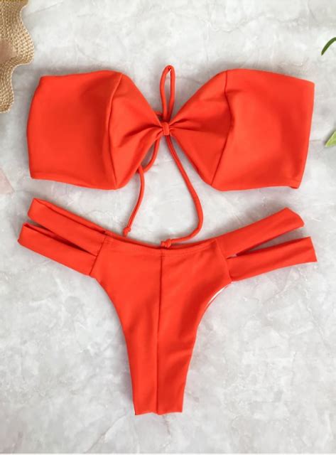 Sophiesticated Dare To Bare Orange Bathing Suit