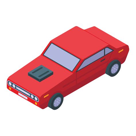 Old Red Sport Car Icon Isometric Style 15308634 Vector Art At Vecteezy