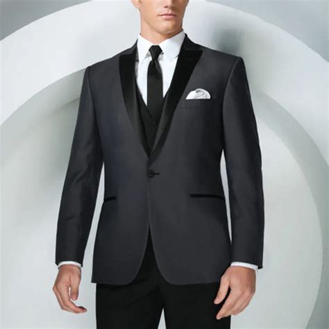 New High Quality Men Suit Tuxedos Peaked Lapel One Button Men Suits For Wedding Groomsman Wear