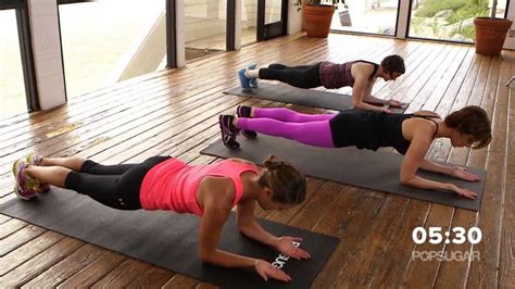 Minute Flat Belly Workout Class Fitsugar Popsugar Fitness Popsugar