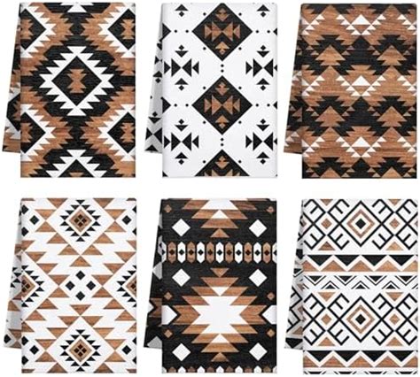 Amazon Breling Set Of Western Aztec Kitchen Towels Vintage